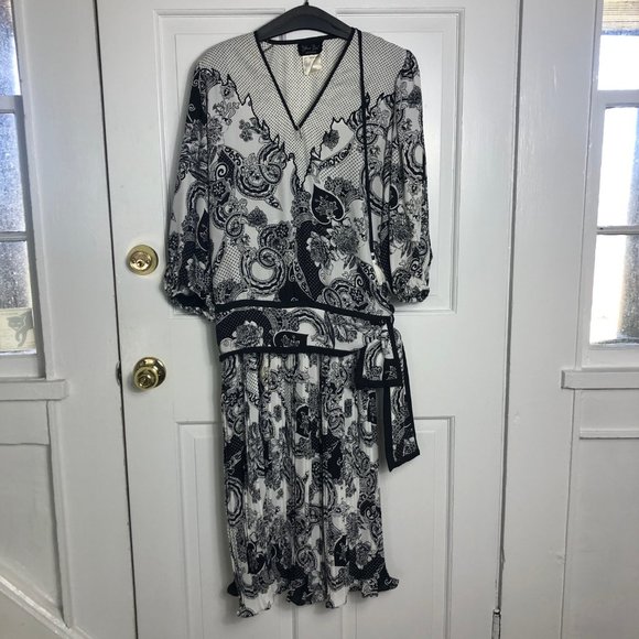 Diane Freis Women's Black and White Print Two-Piece Set - Picture 1 of 11
